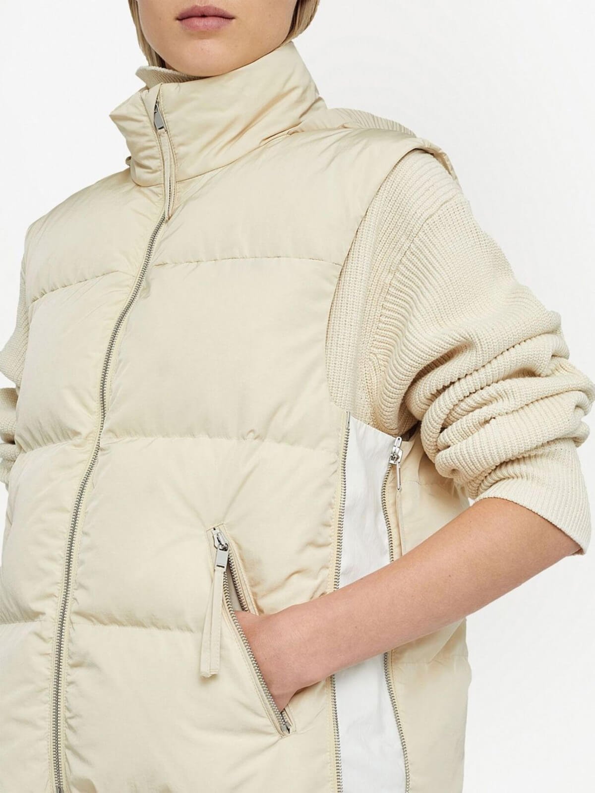 High-neck padded Gilet - Image 5